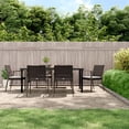 thumbnail image 1 of vidaXL 9 Piece Patio Dining Set with Cushions Poly Rattan and Steel, 1 of 10