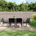 thumbnail image 1 of vidaXL 9 Piece Patio Dining Set with Cushions Poly Rattan and Steel, 1 of 105