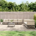 thumbnail image 1 of vidaXL 9 Piece Patio Lounge Set with Cushions Anthracite Poly Rattan, 1 of 8