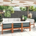 thumbnail image 1 of vidaXL 9 Piece Patio Lounge Set with Cushions Cream Solid Acacia Wood, 1 of 11