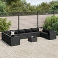 thumbnail image 1 of vidaXL 9 Piece Patio Lounge Set with Cushions Gray Poly Rattan, 1 of 177