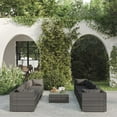 thumbnail image 1 of vidaXL 9 Piece Patio Lounge Set with Cushions Poly Rattan Gray, 1 of 11