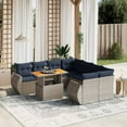 thumbnail image 1 of vidaXL 9 Piece Patio Sofa Set with Cushions Gray Poly Rattan, 1 of 4