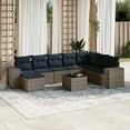 thumbnail image 1 of vidaXL 9 Piece Patio Sofa Set with Cushions Gray Poly Rattan, 1 of 9