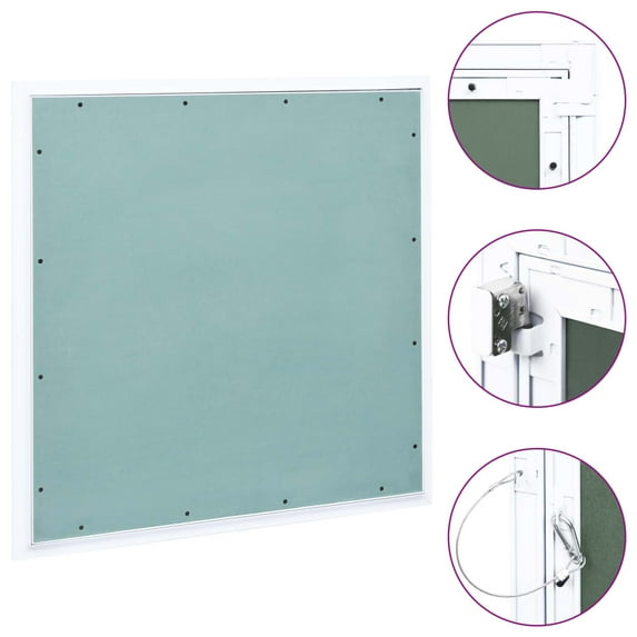 vidaXL Access Panel with Aluminum Frame and Plasterboard Gypsum Board Door