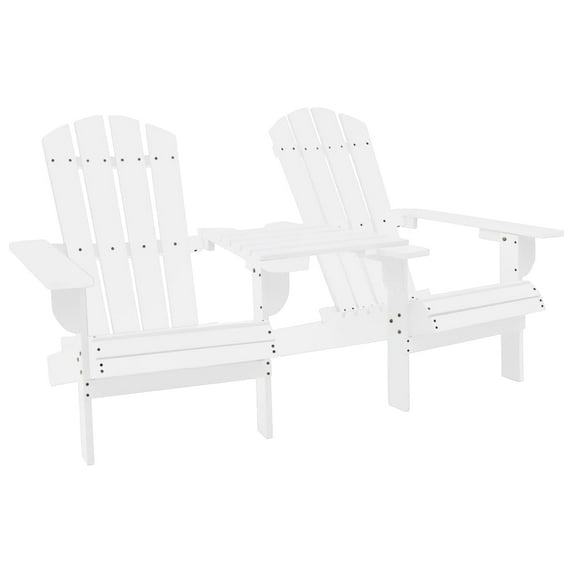 vidaXL Adirondack Chairs Patio Adirondack Chair with Tea Table Solid Wood Fir