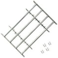 thumbnail image 1 of vidaXL Silver Aluminum Adjustable Security Grille for Windows 39.4"-59.1" with 4 Crossbars, 1 of 9