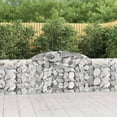 thumbnail image 1 of vidaXL Arched Gabion Baskets 2 pcs 118.1"x11.8"x31.5"/39.4" Galvanized Iron, 1 of 5