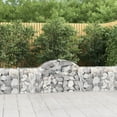 thumbnail image 1 of vidaXL Arched Gabion Baskets 2 pcs 78.7"x11.8"x23.6"/31.5" Galvanized Iron, 1 of 5