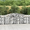 thumbnail image 1 of vidaXL Arched Gabion Baskets 3 pcs 157.5"x19.7"x31.5"/39.4" Galvanized Iron, 1 of 5