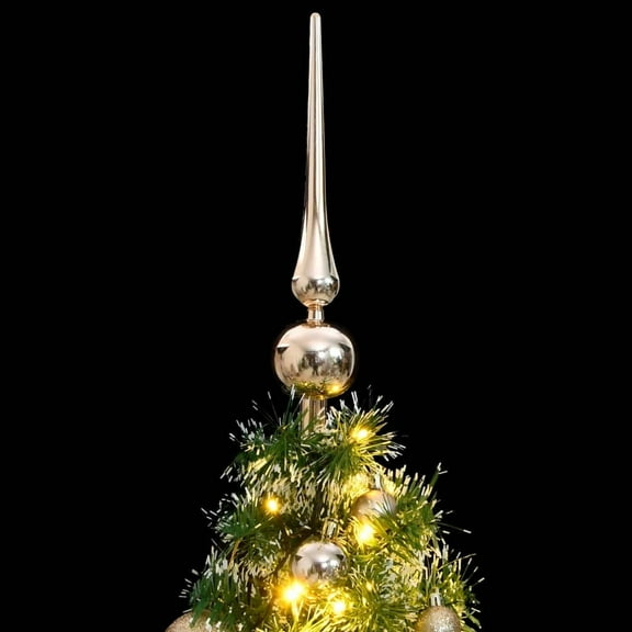 vidaXL Artificial Christmas Tree 150 LEDs&Ball Set&Flocked Snow 59.1"