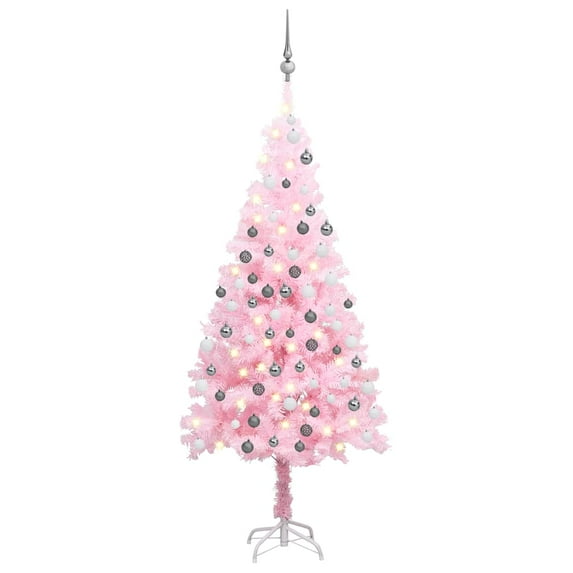 vidaXL Artificial Christmas Tree with LEDs&Ball Set PET Multi Colors/Sizes