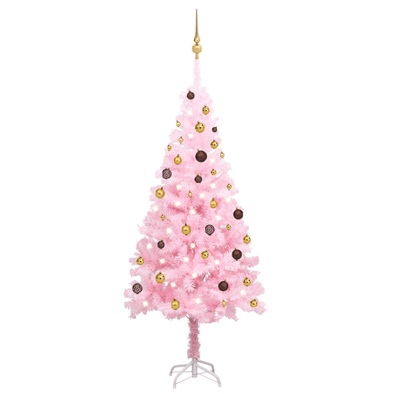vidaXL Artificial Christmas Tree with LEDs&Ball Set PET Multi Colors/Sizes