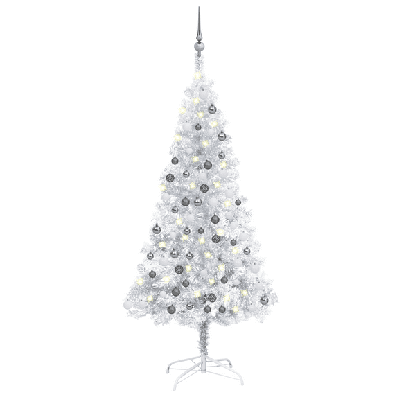 vidaXL Artificial Christmas Tree with LEDs&Ball Set PET Multi Colors/Sizes