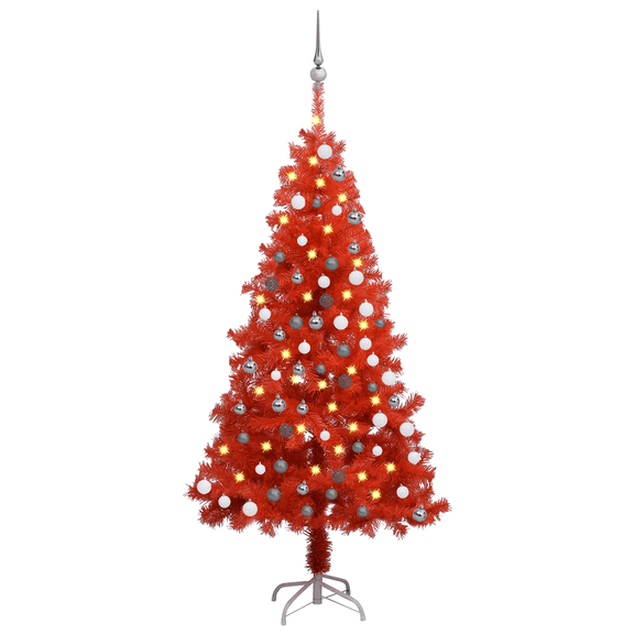 vidaXL Artificial Christmas Tree with LEDs&Ball Set PET Multi Colors/Sizes