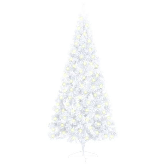 vidaXL Artificial Half Pre-lit Christmas Tree with Stand Party Decoration PVC