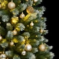 thumbnail image 1 of vidaXL Artificial Hinged Christmas Tree 150 LEDs & Ball Set 59.1", 1 of 7