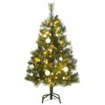 thumbnail image 1 of vidaXL Artificial Hinged Christmas Tree 150 LEDs & Ball Set 59.1", 1 of 12