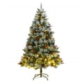 thumbnail image 1 of vidaXL Artificial Hinged Christmas Tree 300 LEDs 82.7", 1 of 9