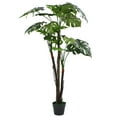 thumbnail image 1 of vidaXL Artificial Monstera Plant with Pot 51.2" Green, 1 of 8