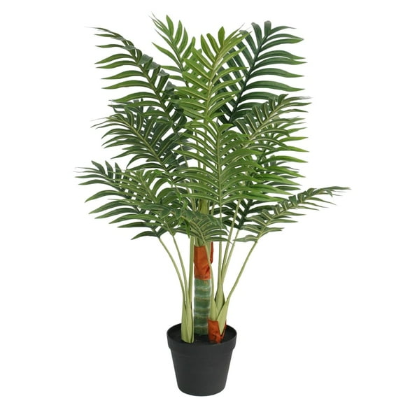 vidaXL Artificial Palm Tree with 3 Trunks Green 33.5" PP