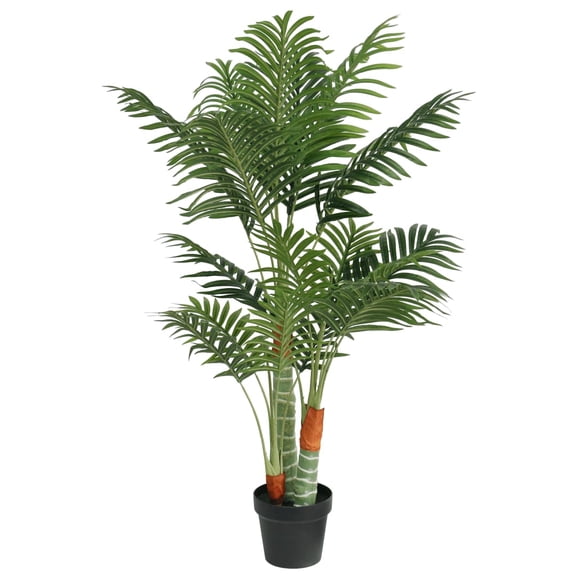 vidaXL Artificial Palm Tree with 3 Trunks Green 47.2" PP