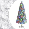 thumbnail image 1 of vidaXL Artificial Pre-lit Christmas Tree Xmas Tree Decoration White Fiber Optic, 1 of 40