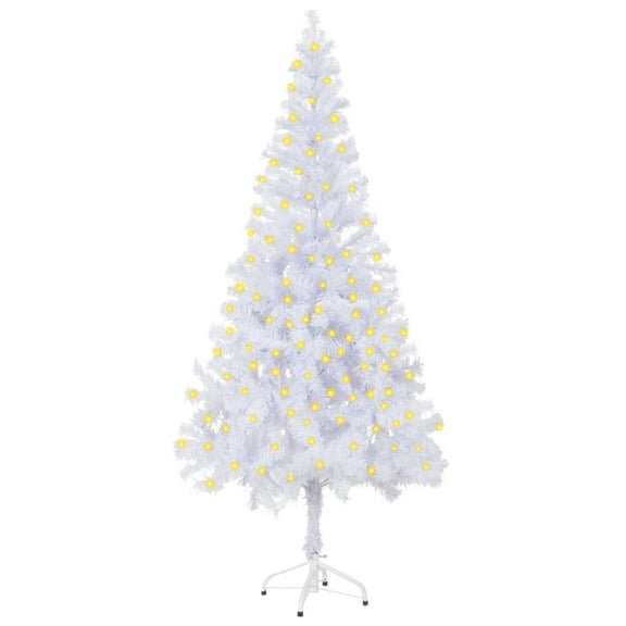 vidaXL Artificial Pre-lit Christmas Tree with Stand Xmas Tree Party Decoration