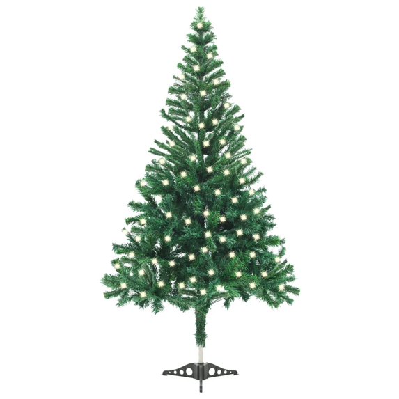 vidaXL Artificial Pre-lit Christmas Tree with Stand Xmas Tree Party Decoration