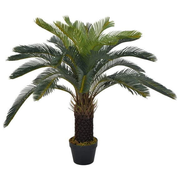 vidaXL Artificial Tree Decorative Palm with Pot Artificial Palm Green 35.4"