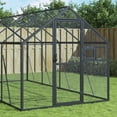 thumbnail image 1 of vidaXL Aviary Outdoor Lockable Large Parrot Budgie Cage Bird House Aluminum, 1 of 90