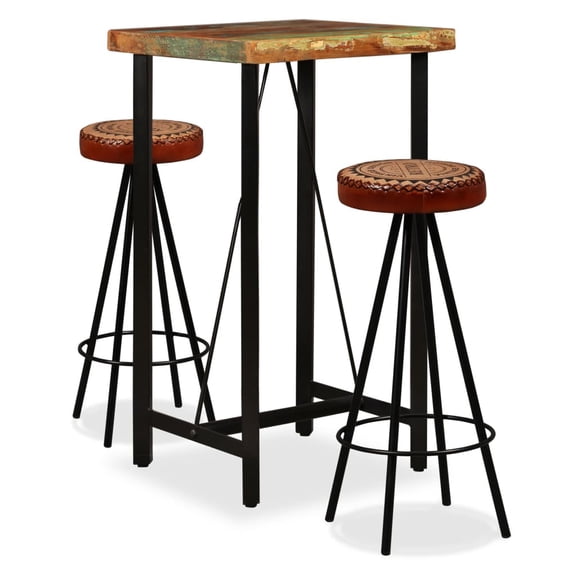 vidaXL Bar Set 3/5/7/9 Piece Solid Reclaimed Wood Table Stool Bistro Seating