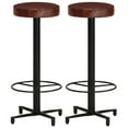 thumbnail image 1 of vidaXL Bar Stool Bar Seat Counter Height Island Stool for Pub Real Leather, 1 of 22