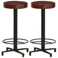thumbnail image 1 of vidaXL Bar Stool Bar Seat Counter Height Island Stool for Pub Real Leather, 1 of 22