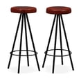 thumbnail image 1 of vidaXL Bar Stool Bar Seat Counter Height Island Stool for Pub Real Leather, 1 of 25