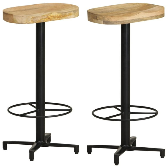 vidaXL Bar Stool Bar Seat Counter Height Island Stool for Pub Solid Mango Wood