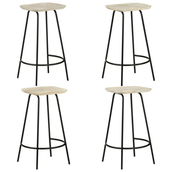 vidaXL Bar Stool Bar Seat Counter Height Island Stool for Pub Solid Mango Wood