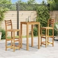 thumbnail image 1 of vidaXL Bar Chair Set of 2 Natural Wood Solid Acacia Wood Large, 1 of 8