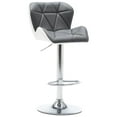 thumbnail image 1 of vidaXL Bar Stool Gray Faux Leather, 1 of 3