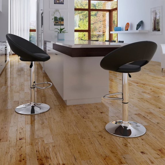 vidaXL Bar Stool Height Adjustable Bar Stool for Pub Kitchen Faux Leather