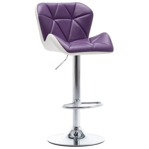 vidaXL Bar Stool Purple Faux Leather