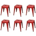 thumbnail image 1 of vidaXL Bar Stool Set of 2 Metal Stackable 18" Kitchen Counter White/Black/Red/Gray, 1 of 59