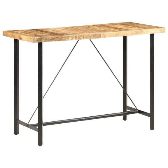 vidaXL Bar Table 23.6"x23.6"x42.1" Rough Mango Wood