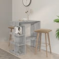 thumbnail image 1 of vidaXL Bar Table Dining Room Standing Desk with Storage Rack Engineered Wood, 1 of 61