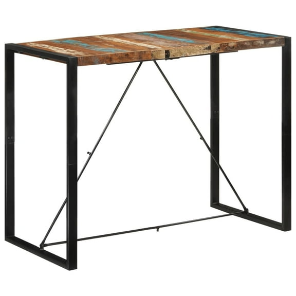 vidaXL Bar Table Kitchen Dining Room Pub Table Bistro Table Solid Wood Mango