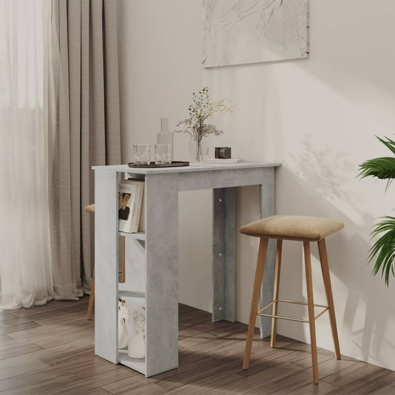 vidaXL Bar Table Kitchen Pub Table Bistro Table with Shelf Engineered Wood