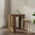 thumbnail image 1 of vidaXL Bar Table Kitchen Pub Table Bistro Table with Shelf Engineered Wood, 1 of 58