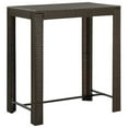 thumbnail image 1 of vidaXL Bar Table Outdoor Pub Table for Balcony Porch Garden Deck PE Rattan, 1 of 53
