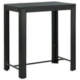 thumbnail image 1 of vidaXL Bar Table Black PE rattan, powder-coated steel Counter Height, 1 of 4