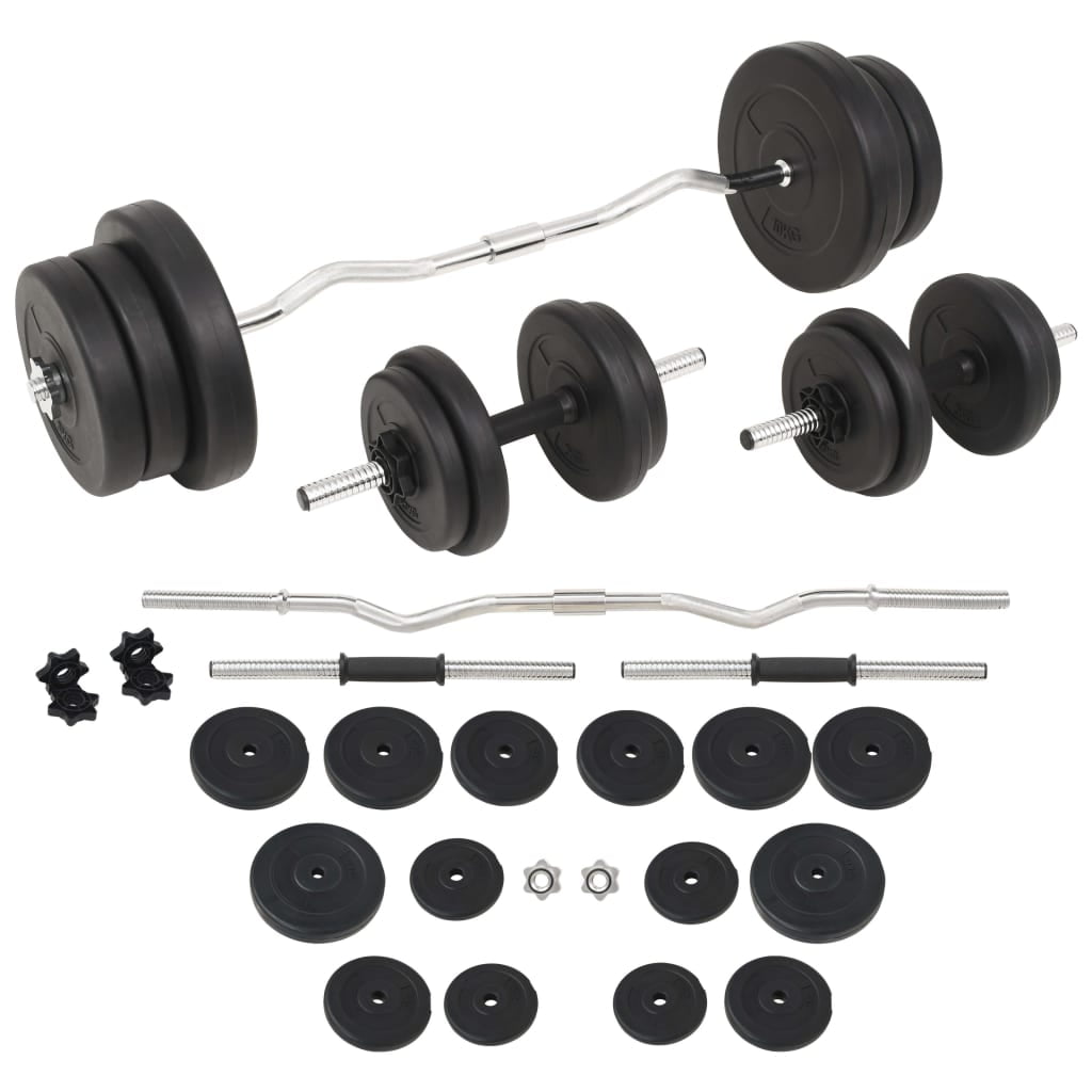 132 lbs gym lifting exercise barbell dumbbell set hot sale